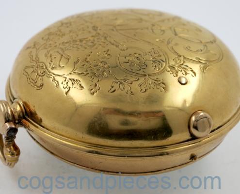 Gold pair cased London verge