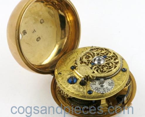 Gold pair cased London verge