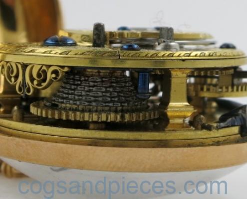 Gold pair cased London verge