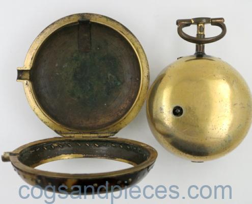 underpainted horn pocket watch