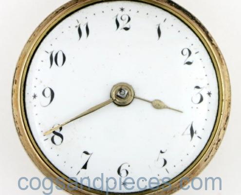 underpainted horn pocket watch
