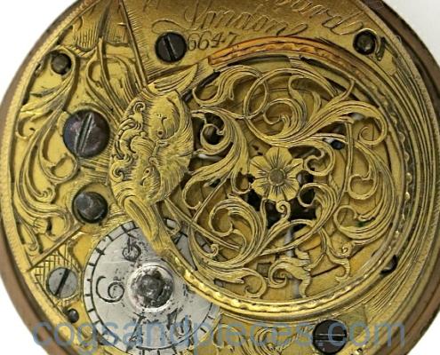 underpainted horn pocket watch